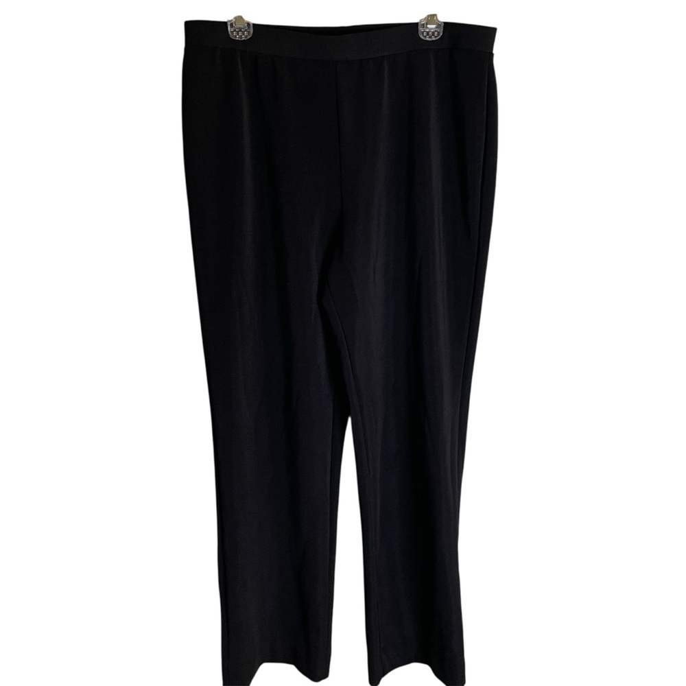 Weekenders Black Straight Leg Pull-on Pants Size Large capsule chic old money